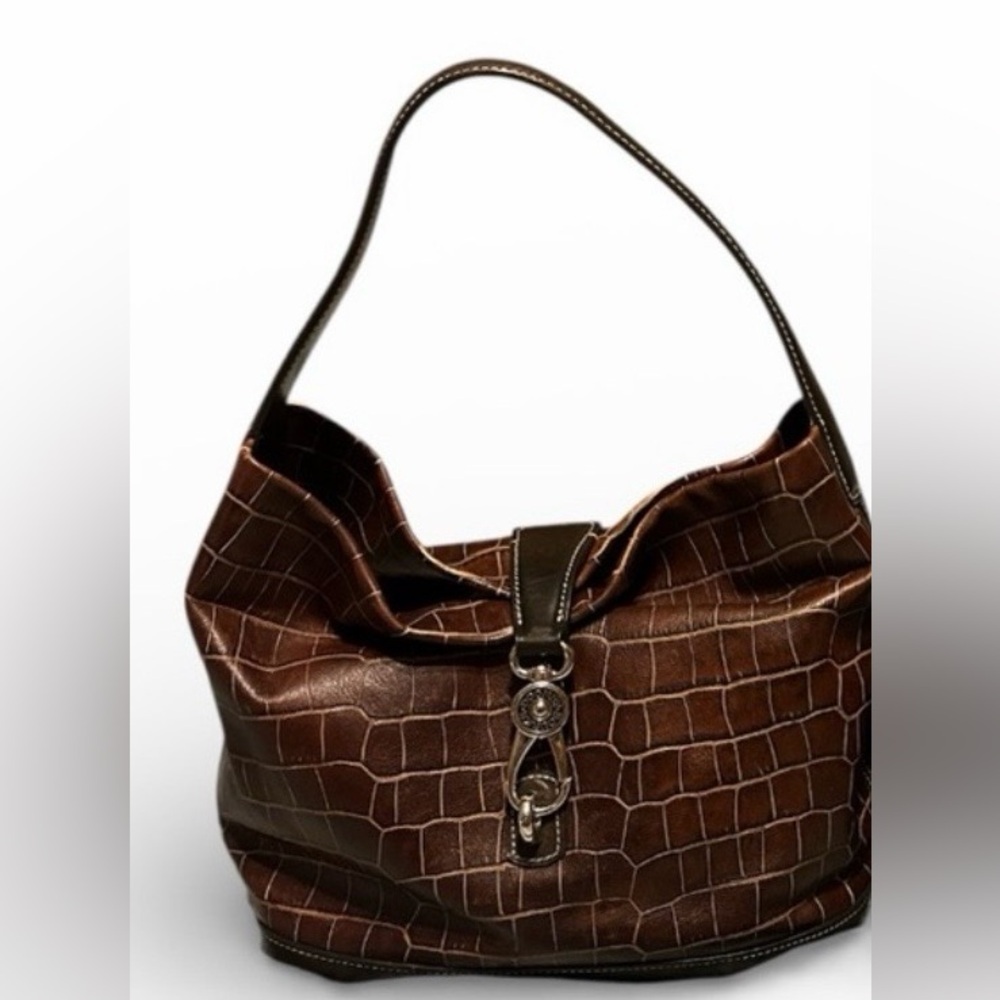 Dooney & Bourke Belvedere Croc Embossed Shoulder Bag